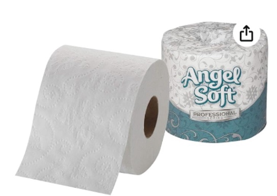 Angel Soft Professional Series® Premium 2-Ply Embossed Toilet Paper by Georgia-Pacific GP PRO  16680  450 Sheets Per Roll  80 Rolls Per Case