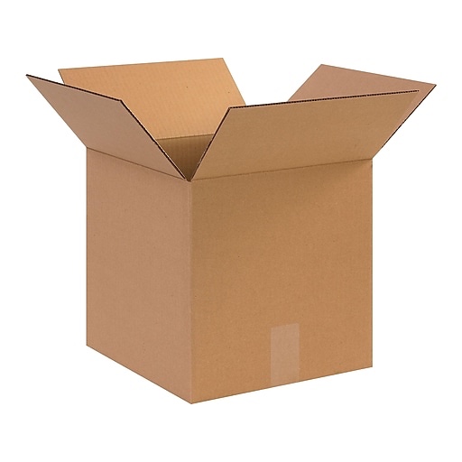 12" x 12" x 12" Standard Shipping Boxes, 32 ECT, Kraft, 23/Bundle ...