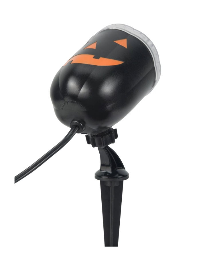 12 Inch Halloween Lightshow Projection Whirl a Motion Spider/Jack O Lantern/Skeleton/Bat (OGPW)