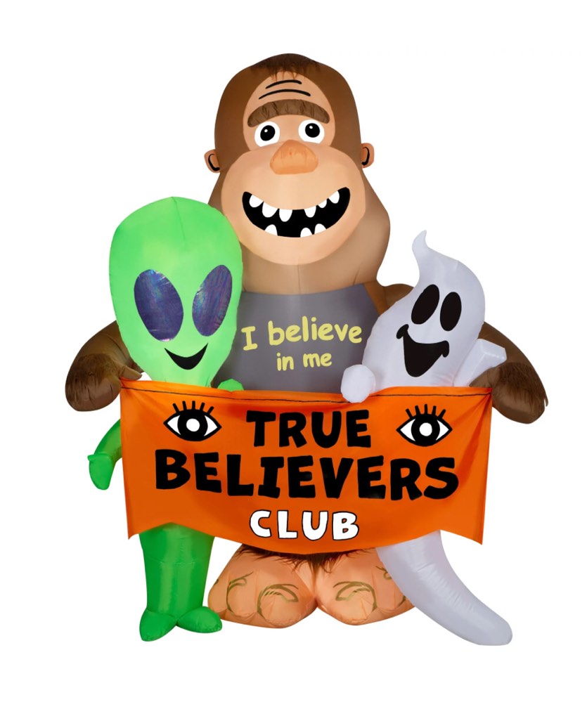 60 Inch Bigfoot Alien Ghost Scene for Halloween by Way to Celebrate!