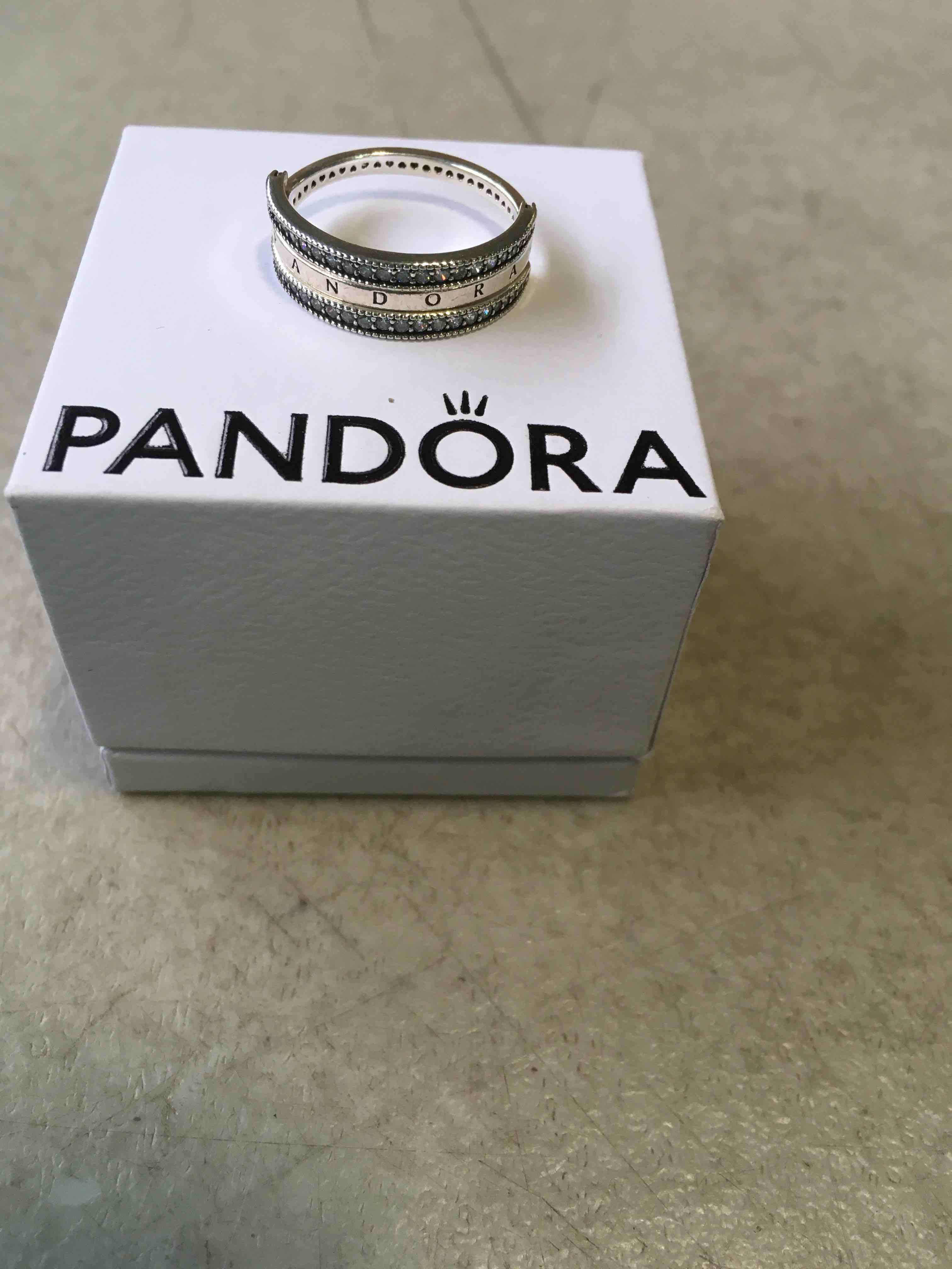 Pandora Cubic Zirconia Ring two tone