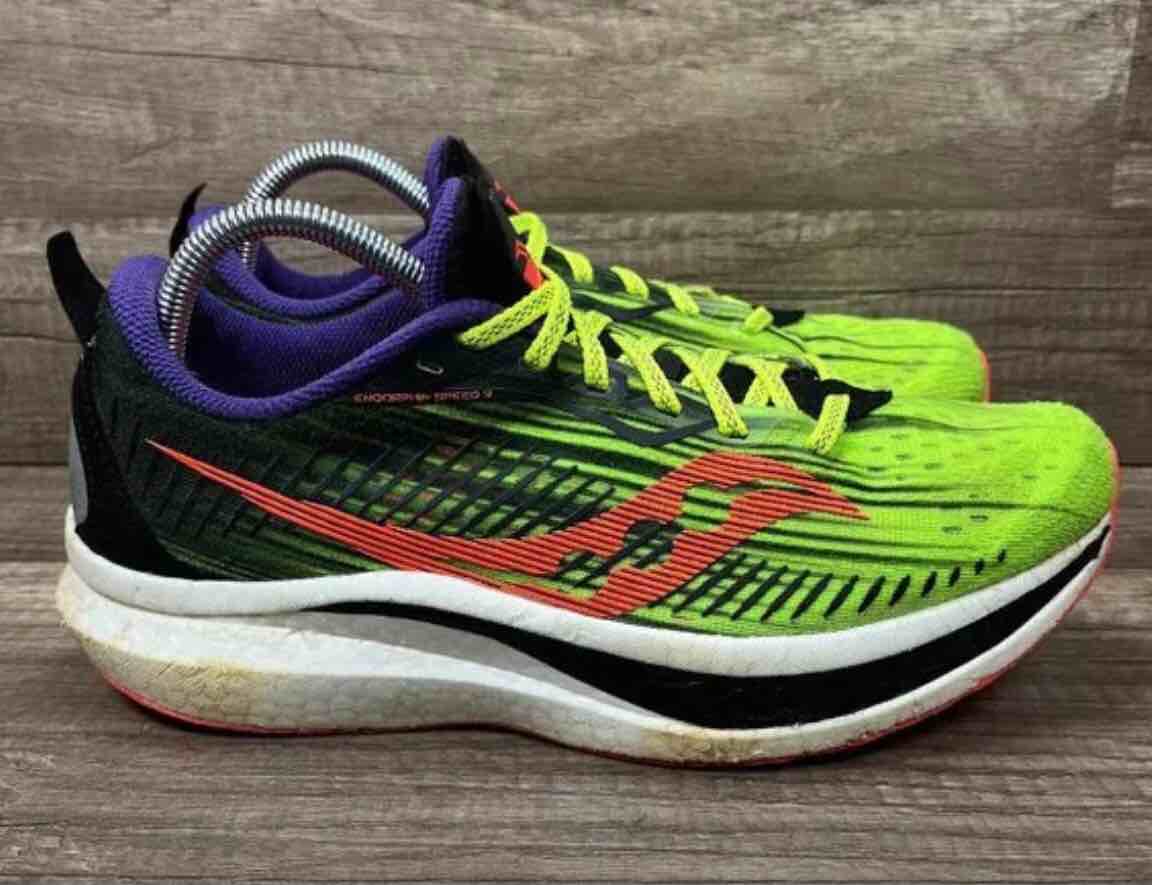 Saucony Endorphin Speed 2 Green Black Mens US Size 9.5 Running Shoes