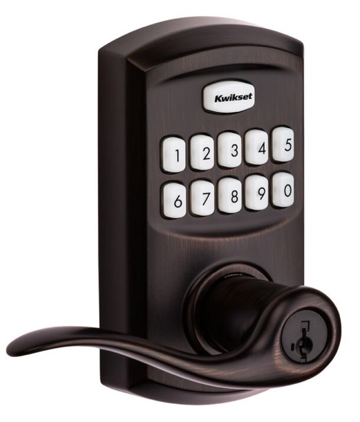 Kwikset Smartcode 917 Residential Electronic Lever, Bronze.