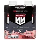 Muscle Milk Pro Protein Shake, Slammin' Strawberry, 11 fl oz, 4 Pack Best By 09/04/2024