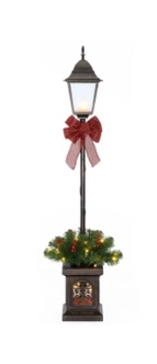 Holiday Time 4-foot Indoor Outdoor Pre-Lit Christmas Lamp Post