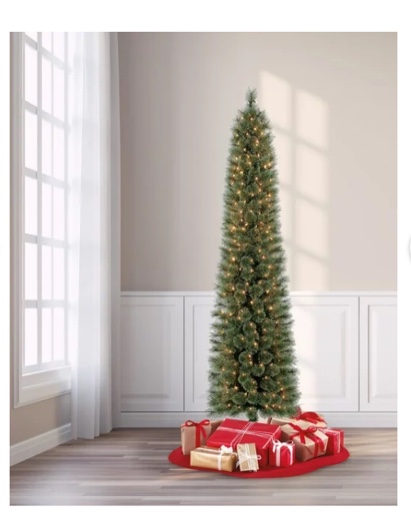 Holiday Time Pre-Lit 7' Shelton Artificial Christmas Tree, Clear-Lights