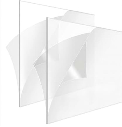 (incomplete 1of 2 ) JBR999 Acrylic Sheet,Cast Acrylic Sheet 1/8, Clear Acrylic Plexiglass Sheet 24x24 (2 Pieces), 1/8 Thick Plastic Perspex Panel for Poster Frame Glass Replacement Crafts DIY Signs Display Art Protector