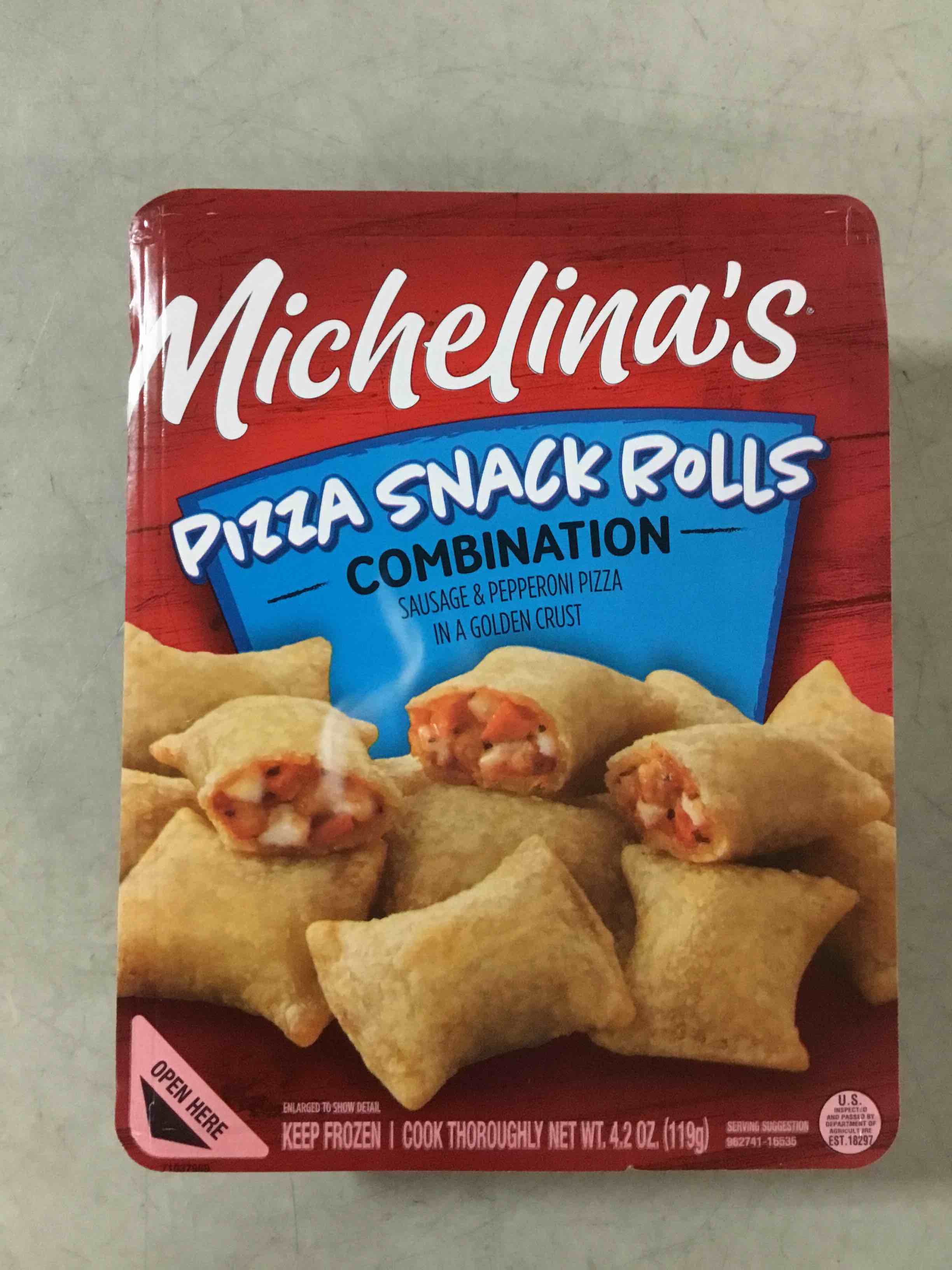 Case pack of 8 Michelina's Michelina's Pizza Snack Rolls Meal 4.5 Oz