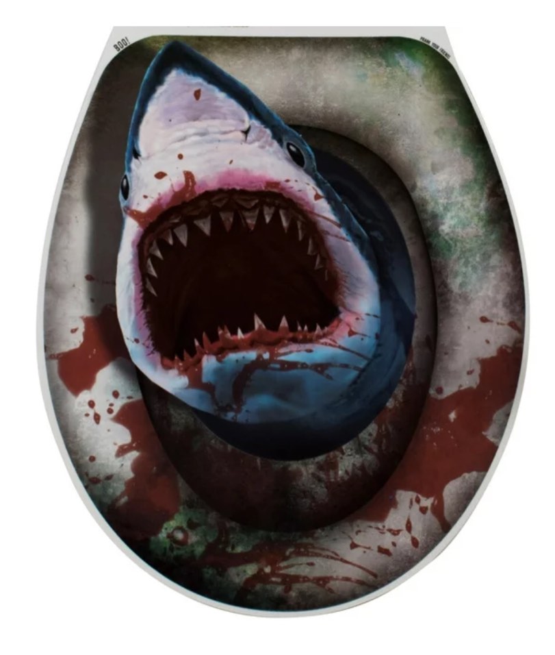 Halloween Toilet Cling Decoration, Shark, Adult, 13 x 11 in, by Way To Celebrate