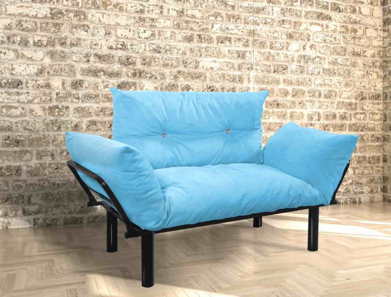 Homedora HD-ON10EV-ADA-TURQ-2 Ada Loveseat Sofa, Turquoise 