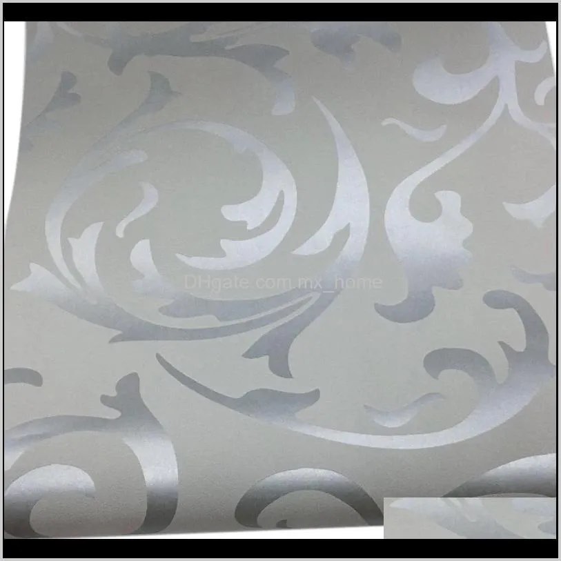 Wallpapers Décor & Garden3D Victorian Damask Embossed Wallpaper Roll Home Decor Living Room Bedroom Erings Floral 