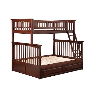 AFI Furnishings Columbia Walnut Twin Over Full Bunk Bed (incomplete 1 box only)
