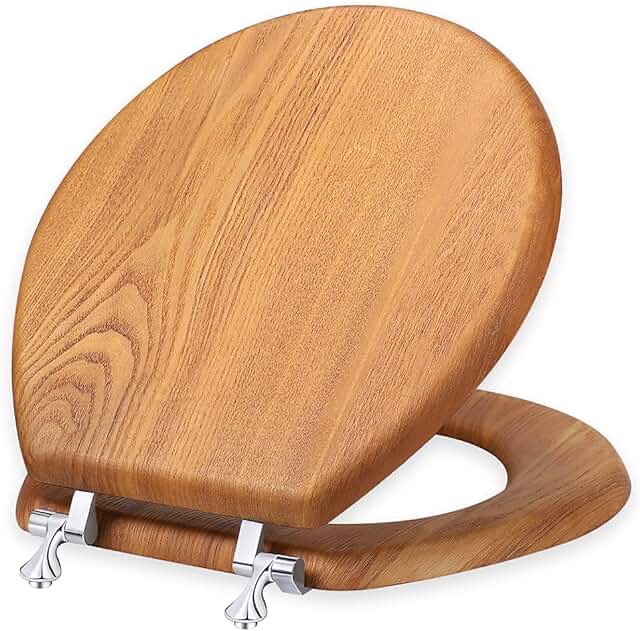 wooden round toilet seat 