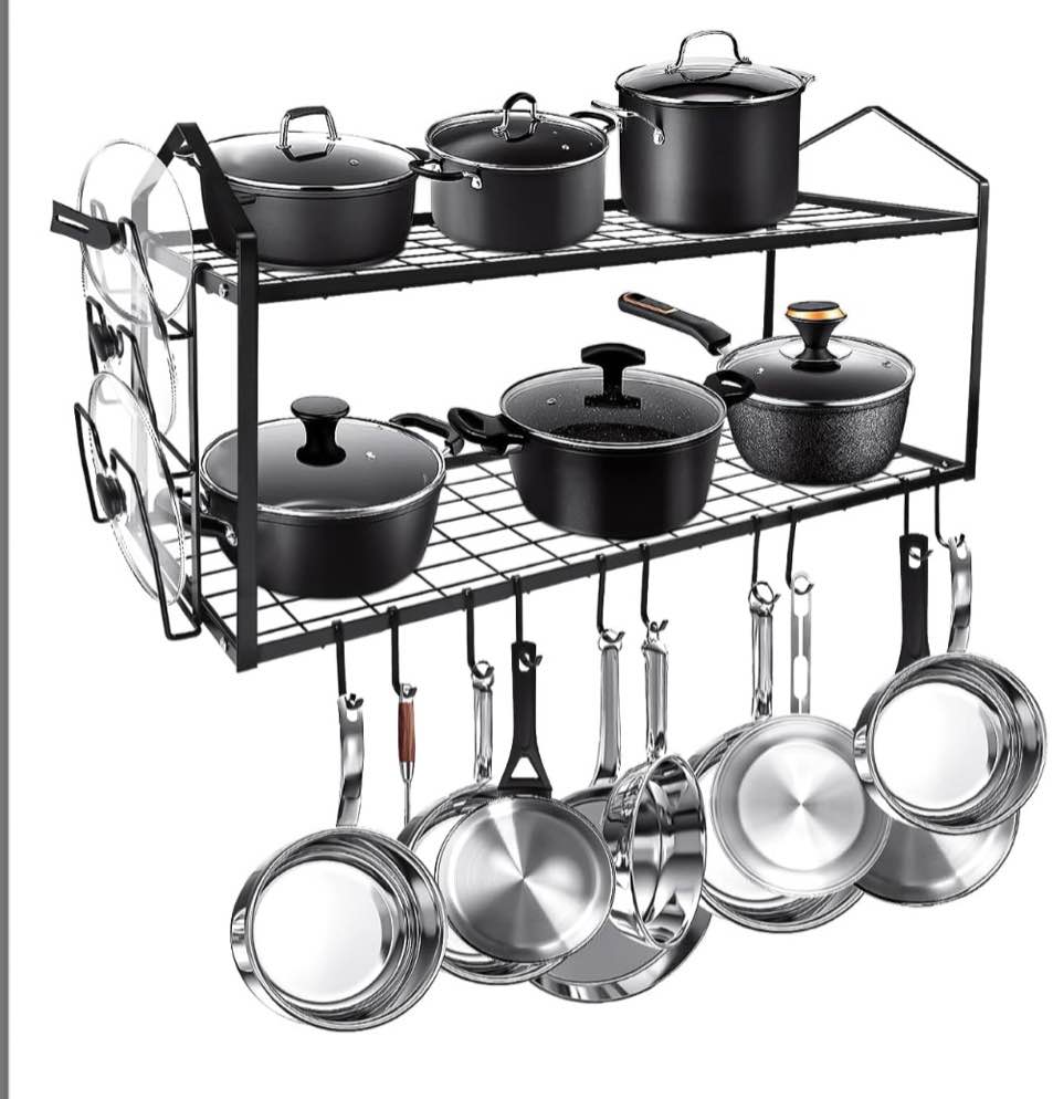 3-In-1 Wall Mounted Pot Rack