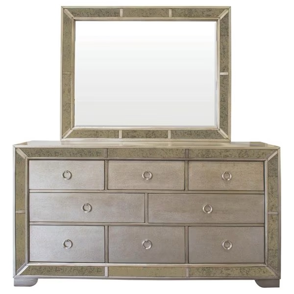 Best Master Furniture Mirror Ava Silver Bronzed