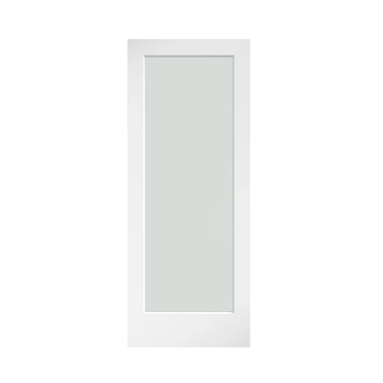 Frosted Glass 1-Lite Wood Painted French Doors