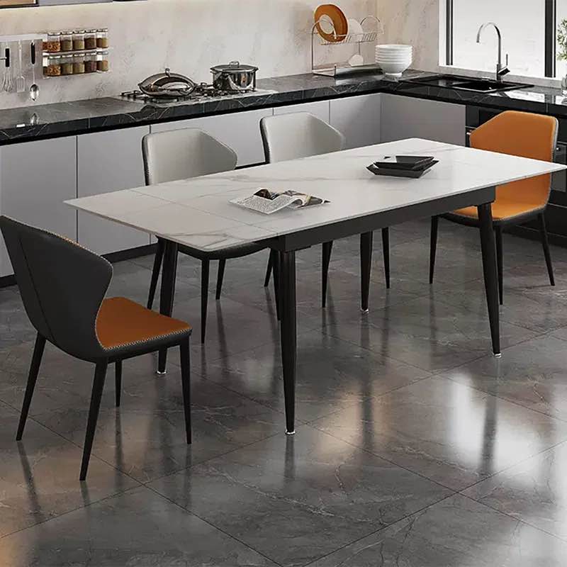 Lethia Extendable 94" Stone Top Dining Table