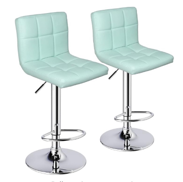 Modern PU Leather Adjustable Swivel Bar Stools