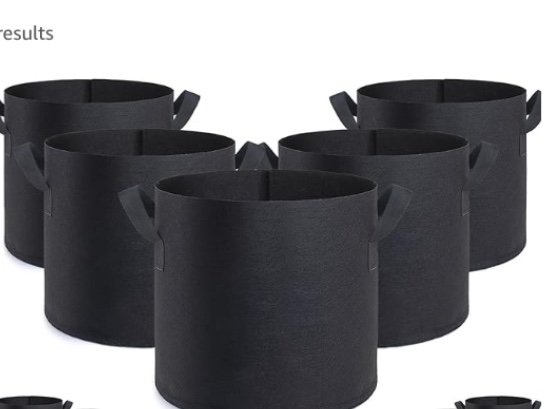 5 Pack 7 Gallon Grow Bags,7 Gallon Fabric Pots,Premium Grow Bags 7 Gallon for Healthy Plant Growth - Durable and Reusable Garden Bags to Grow Vegetables,Fruits,and Flowers