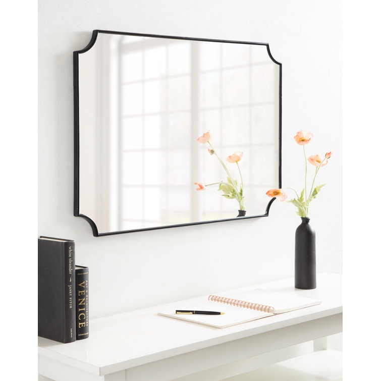 Black Avani Rectangle Wall Mirror