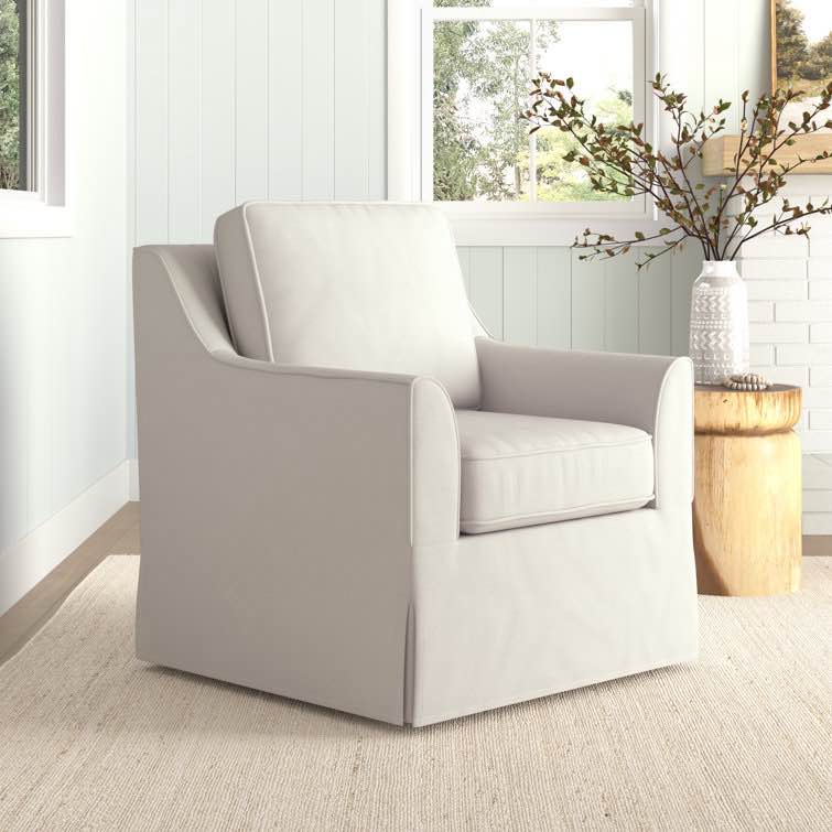 Barbel Club Swivel Chair - Beige