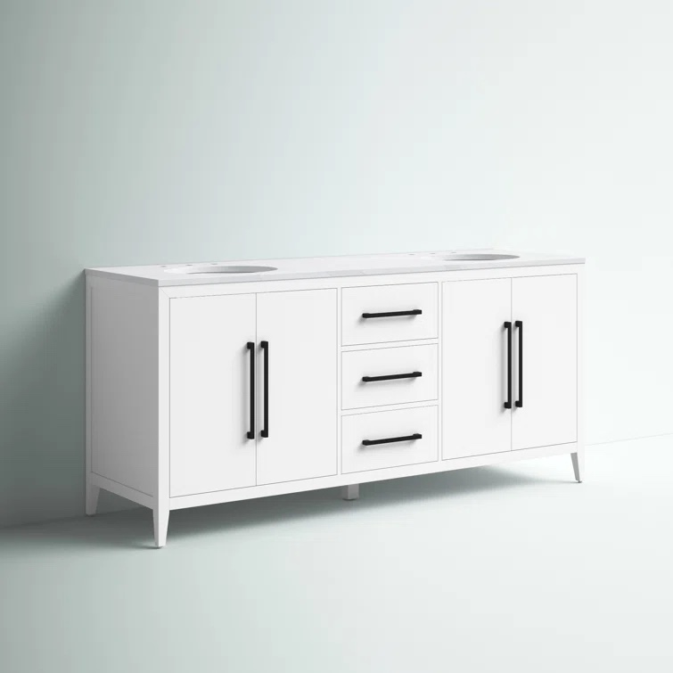 Alsup 72'' Double Bathroom Vanity with Top by Mercury Row