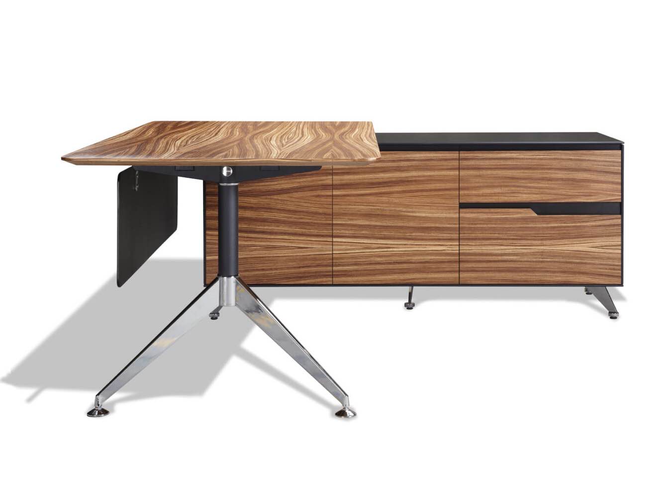 UNIQUE 481 EXECUTIVE DESK WITH RIGHT RETURN CABINET