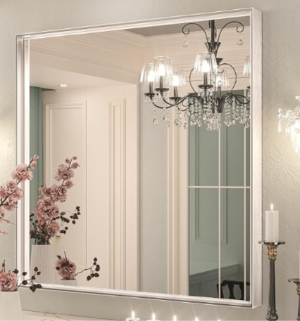 KEON JINN. METAL FRAME MIRROR   9191. SILVER