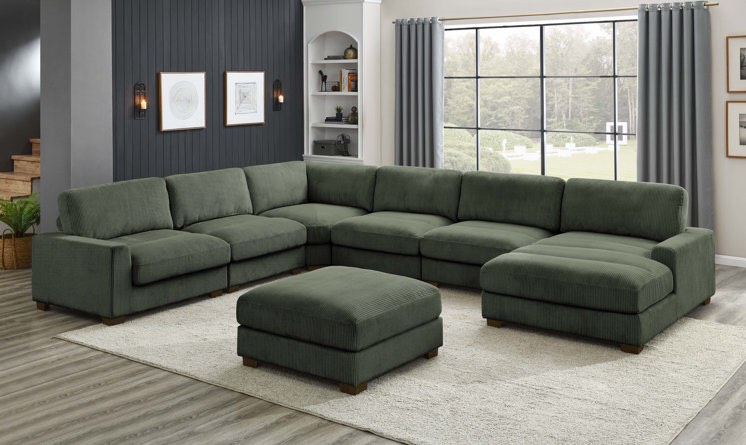 Azuri 7 - Piece Upholstered Sectional ( incomplete) corner chair only 