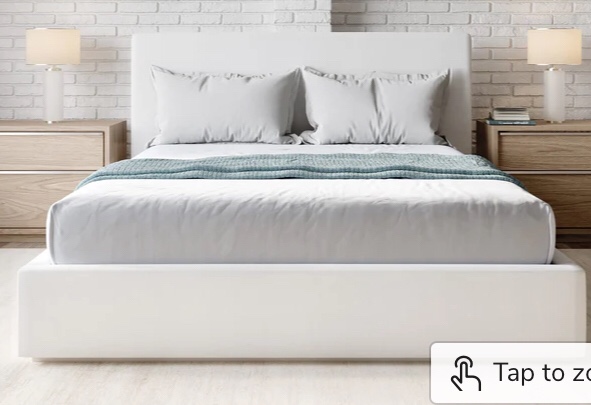 One Upholstered Queen Headboard pearl (incomplete) 