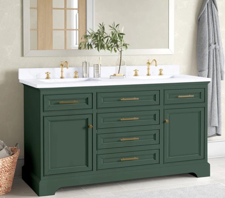 annaline 60” free standing double bathroom vanity