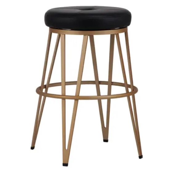 SUNPAN 102739 MATTHEWS SWIVEL COUNTER STOOL – CHAMPAGNE GOLD – ONYX