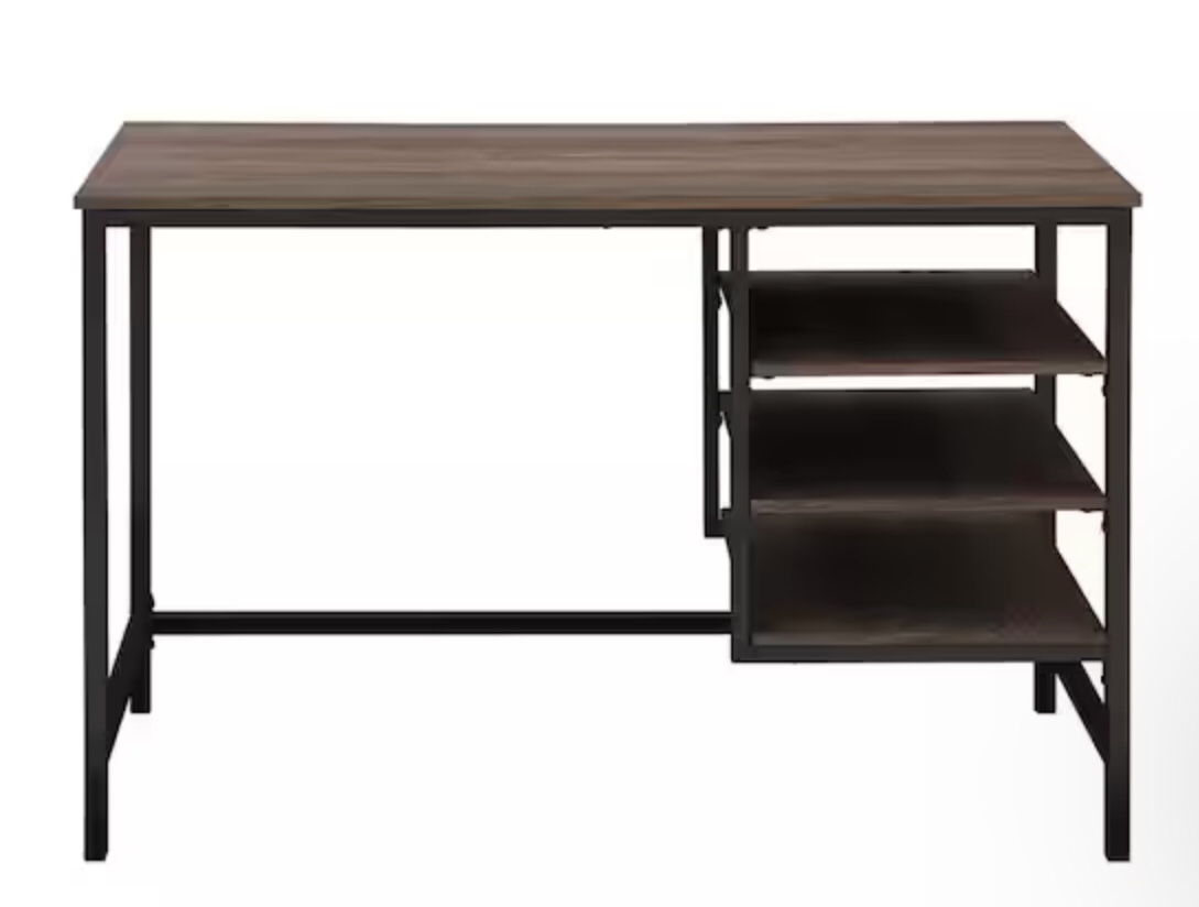 Latimore 22 in. W Rectangular Brown Steel Standing Desk (incomplete 1 box only)