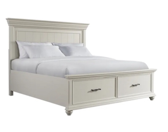 Slater King Storage Bed - White (incomplete 1 box only)