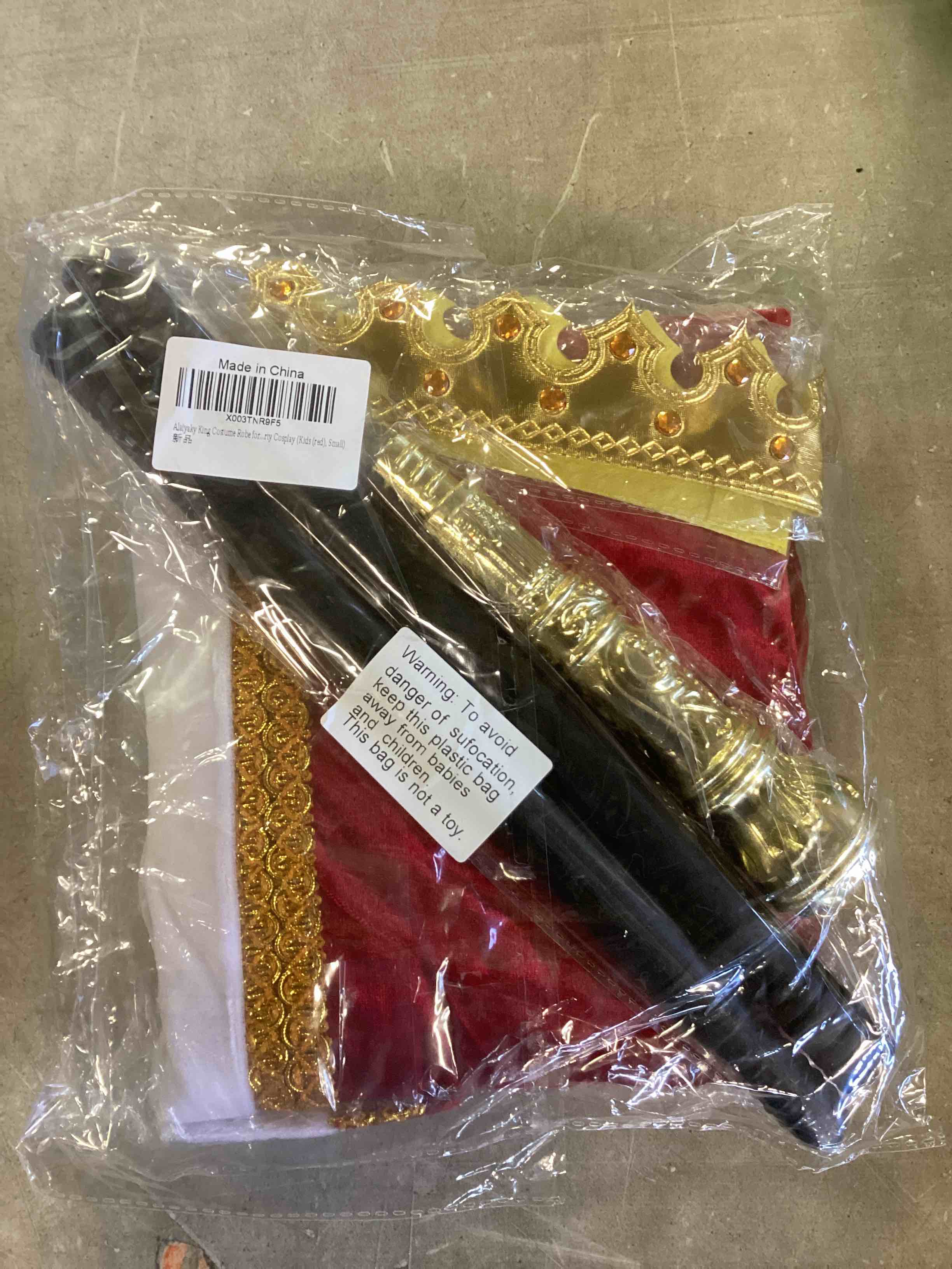 Alaiyaky King Costume Robe for Men Medieval King Regal Cloak Crown