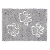 Home Dynamix Comfy Pooch Clean Paw Gray/White 21 in. x 30 in. Gray Machine Wash Non-skid