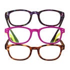 OPTIQUE Trifecta Square Reading Glasses (3 pack) +2.50