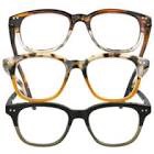 OPTIQUE Trifecta Round Reading Glasses (3 pack) +2.00 (Only 2/3)