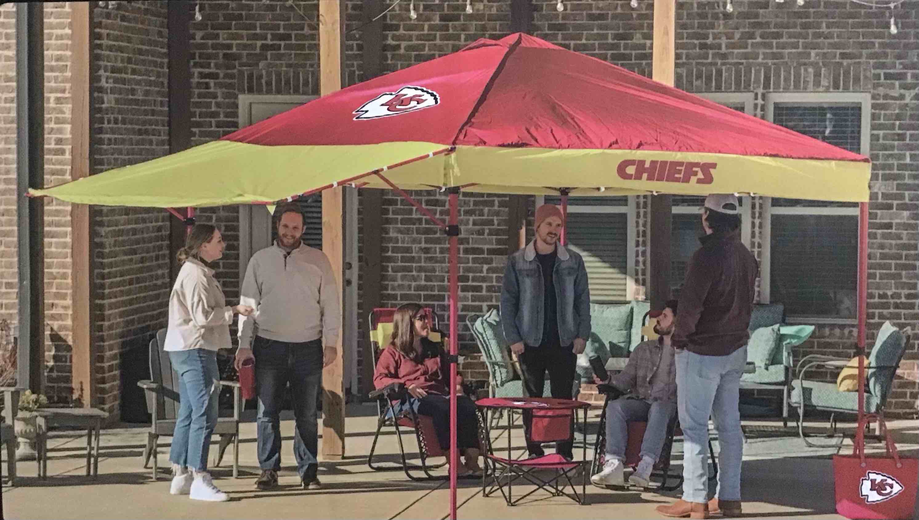 Logo Brands Officially Licensed NCAA Pagoda Tent Canopy with Colored Frame & Side Panel