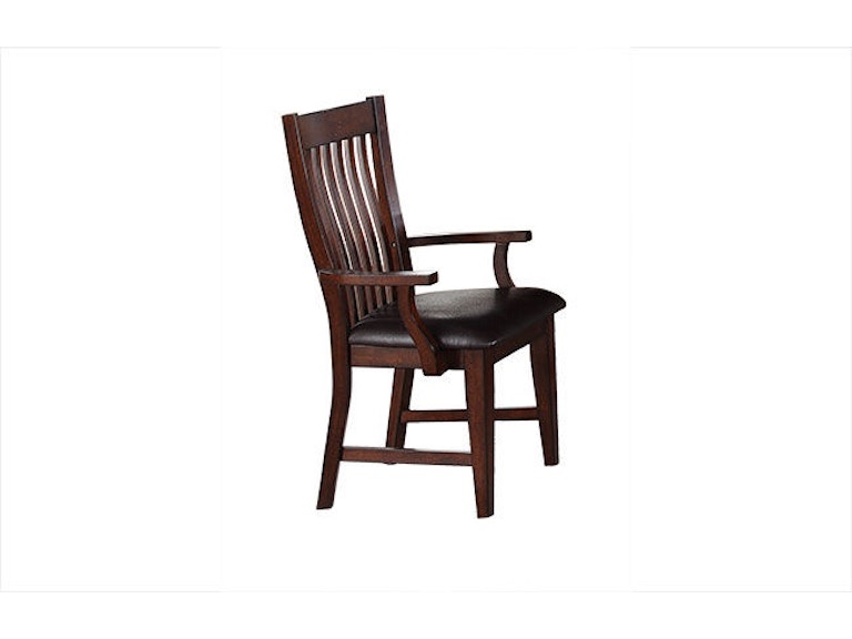 Winners Only Casual Dining Slat Back Arm Chair
