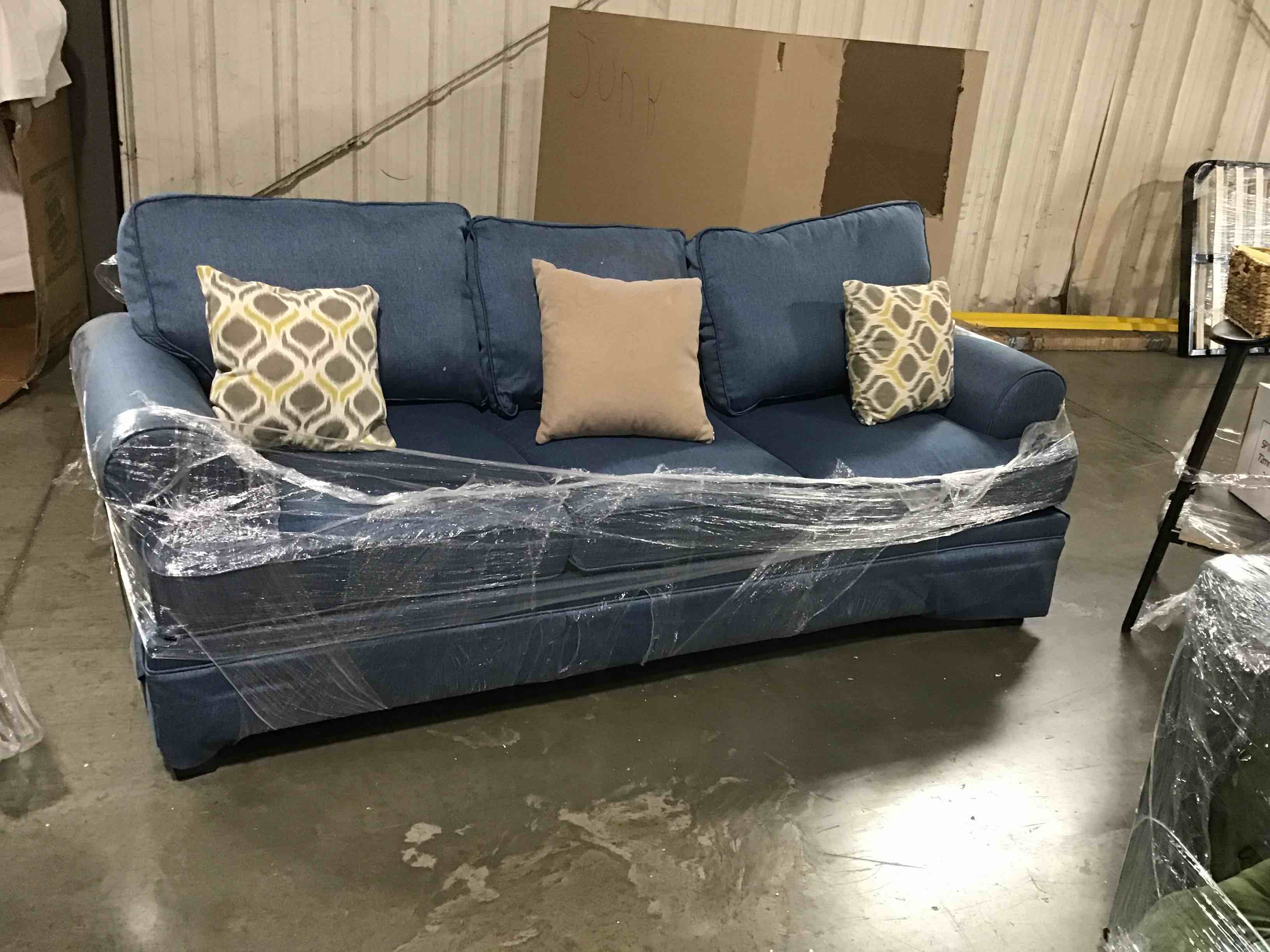 Jitterbug Denim Queen Sleeper sofa Set 2
