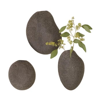 3 Piece Pebble Wall Vase Set (incomplete, missing one)