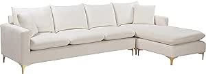 meridian furniture grey sectional (incomplete chaise only)(stock photo color not same)