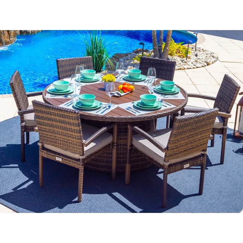 sorrento 6 person dining set (incomplete table top only)