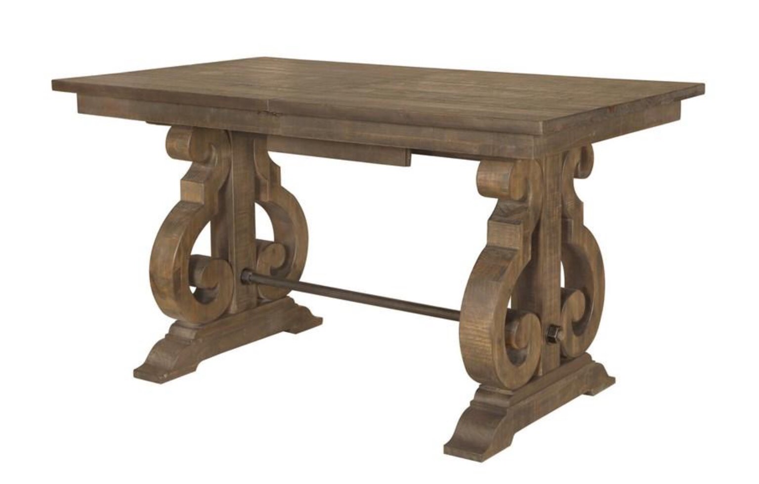 Findley Butterfly Leaf Pine Solid Wood Trestle Dining Table (Incomplete, legs only)