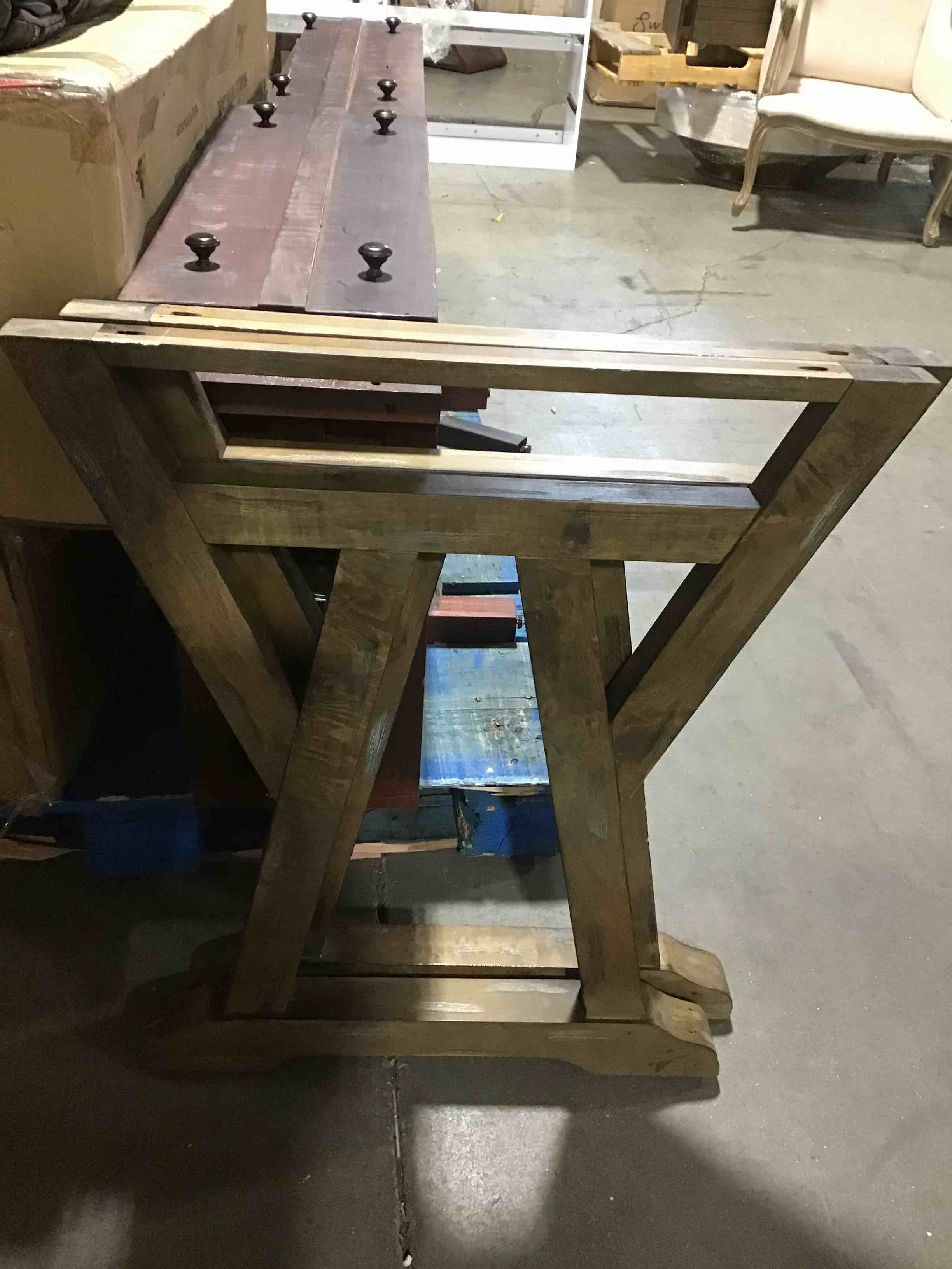 wooden table base