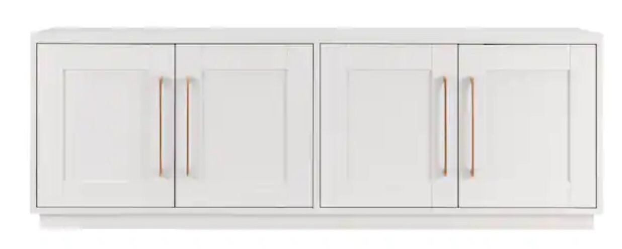 Tillman 68 in. White Rectangular TV Stand Fits TV's up to 75 in.