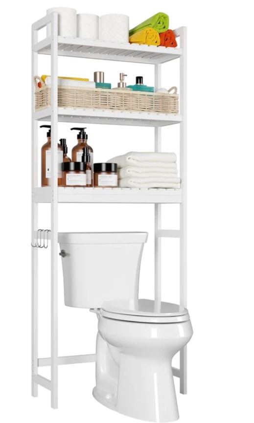 HOMFA SOLID WOOD OVER-THE-TOILET STORAGE