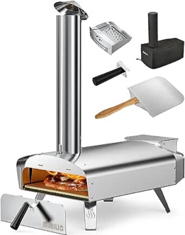 Mimiuo Outdoor Pizza Ovens Wood Pellet Pizza Oven Portable Stainless Steel 