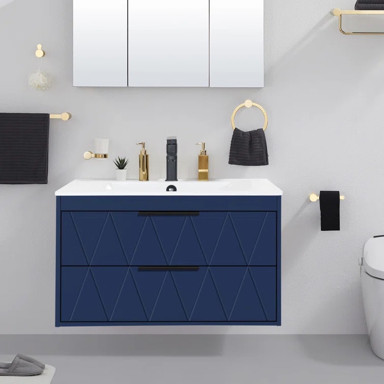 Arv 30" Wall Mount Single Bathroom Vanity (incomplete missing sink)